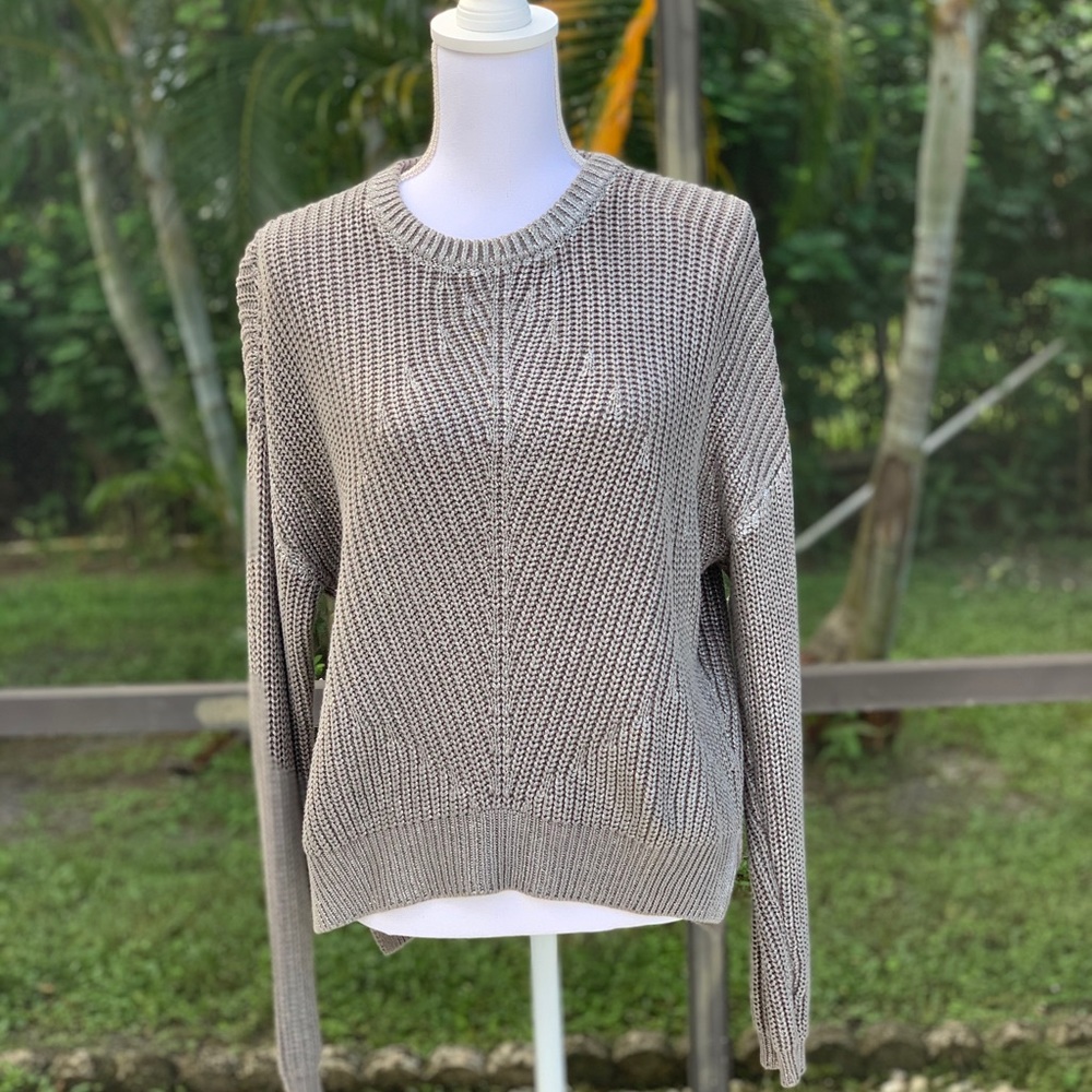 Joseph Metallic Grey Sweater